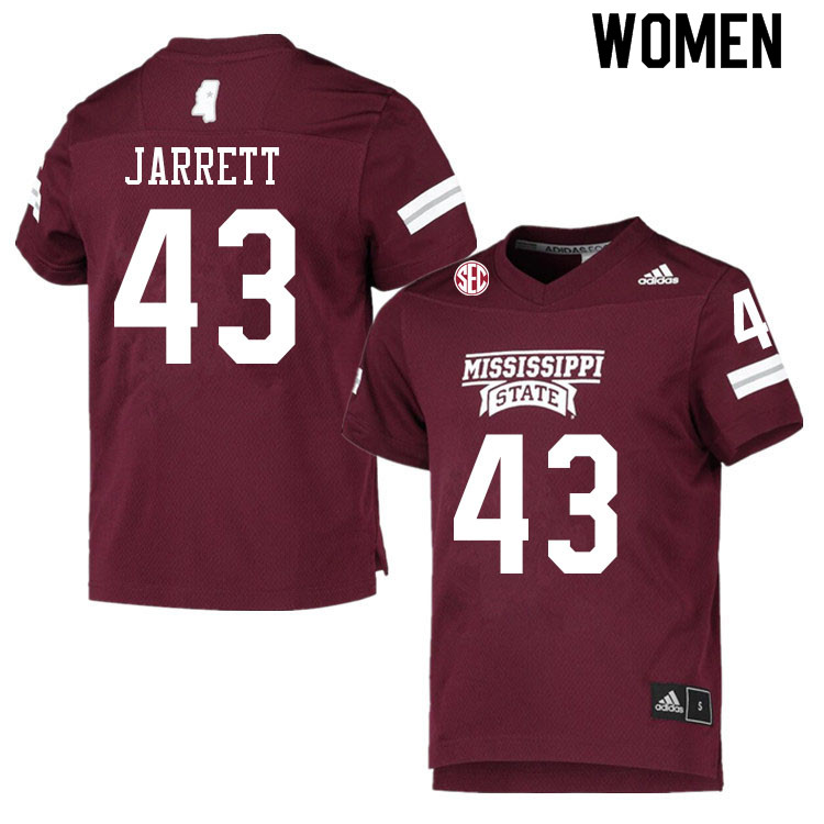 Women #43 Nick Jarrett Mississippi State Bulldogs College Football Jerseys Sale-Maroon